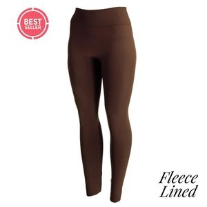 Brown Fleece Lined Leggings